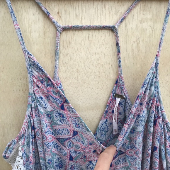 Free People Miles Away Paisley Lace Cutout Tank - Picture 5 of 8